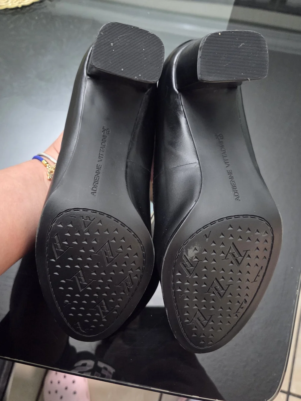 Adrienne Vittadini Men’s Black Leather Loafers